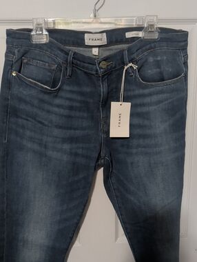 Frame Denim Women's Dark Blue Stretch Skinny Jeans